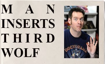 Headline: MAN INSERTS THIRD WOLF
Image: a man with wide eyes,
