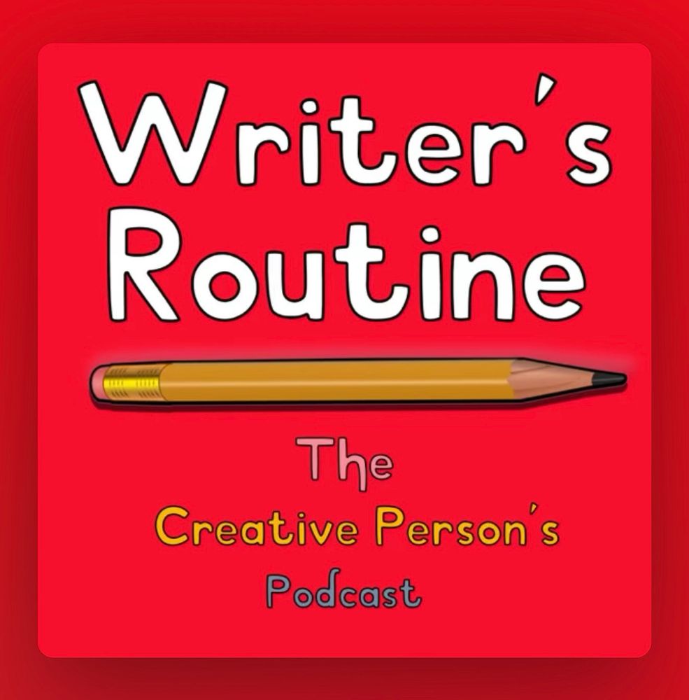 Writers routine, the creative person’s podcast logo on a red background