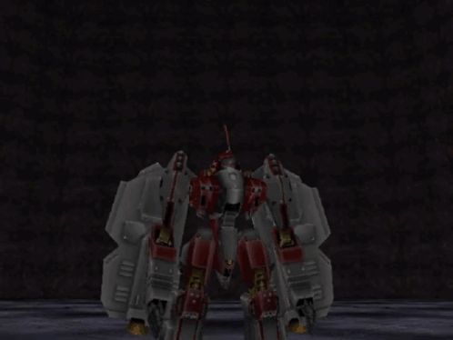 a red and gray robot with a red antenna on top of it 's head