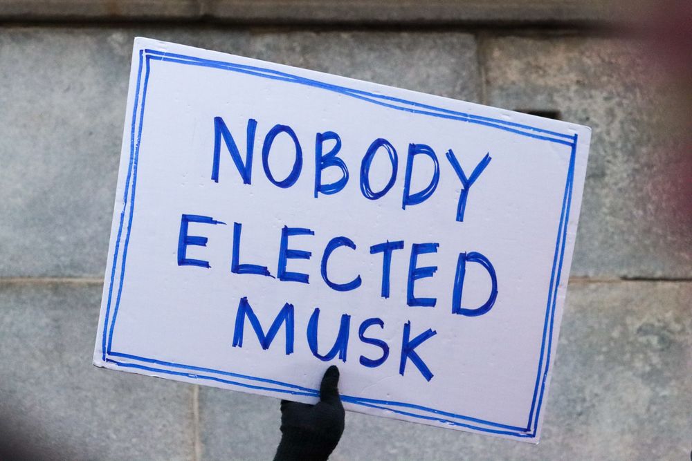 Nobody Elected Musk sign