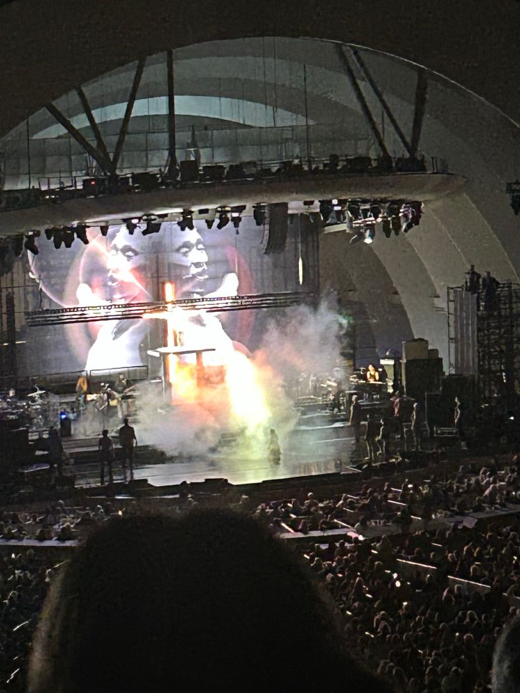 Projection of Cynthia Erivo at the Hollywood Bowl.