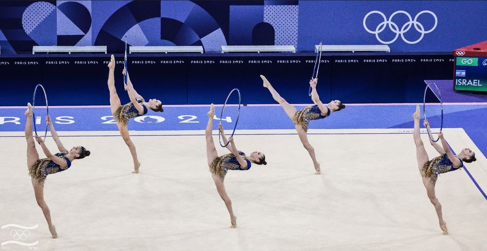 Rhythmic gymnasts dance to silver, set new Israeli record