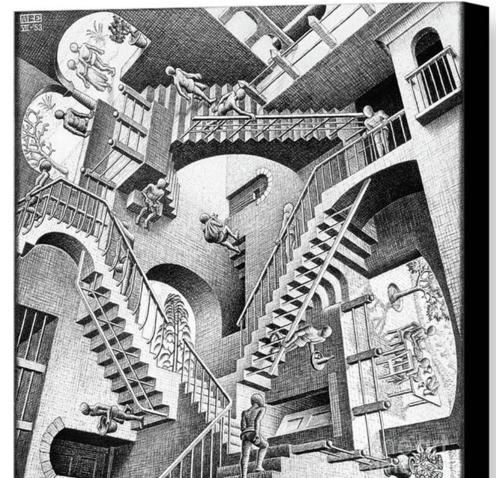 MC Escher staircase drawing 