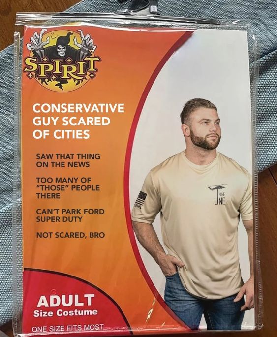 Conservative Guy Scared of Cities Costume