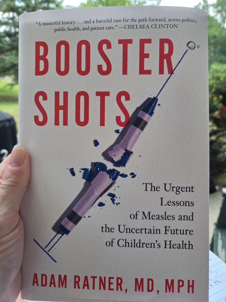 Picture of "Booster shots" book. 