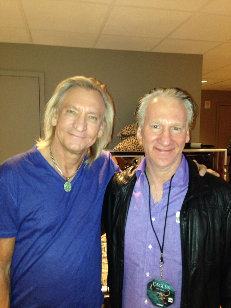 Joe Walsh posing with Bill Maher looking like exactly the same person