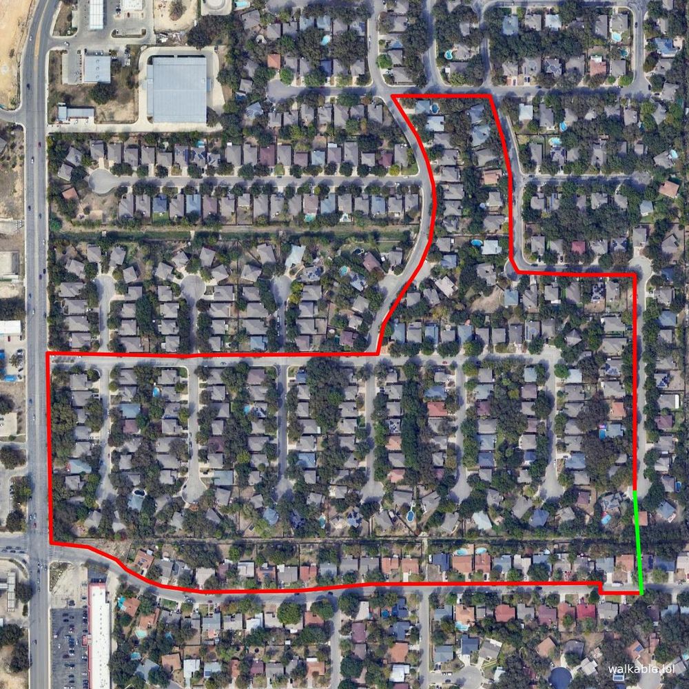 San Antonio, Texas
It could be: 329 feet
But it's actually: 1.3 miles
Ratio: 20.40x
