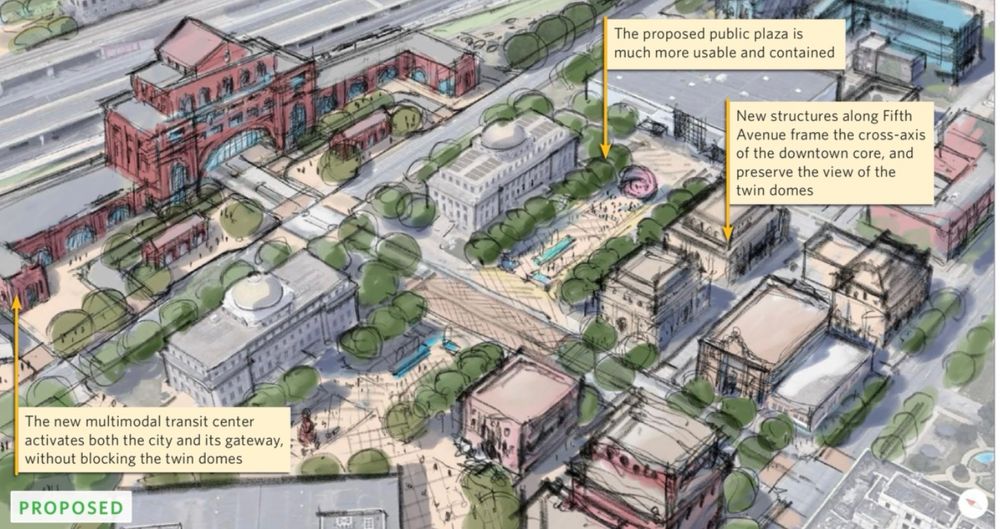 View of proposed Multimodal Transit Center 