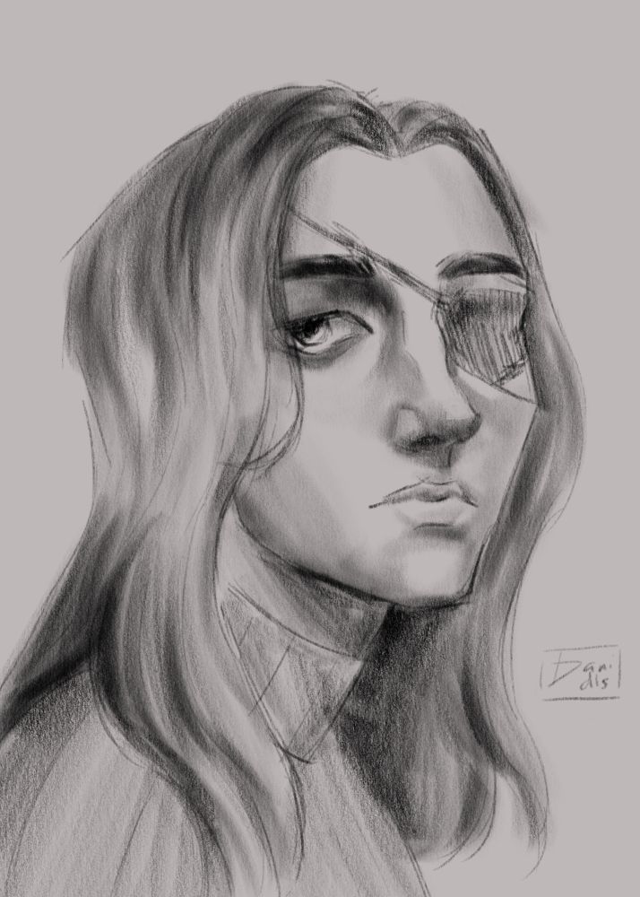 Portrait of Caitlyn kiramman with pencil sketch style
