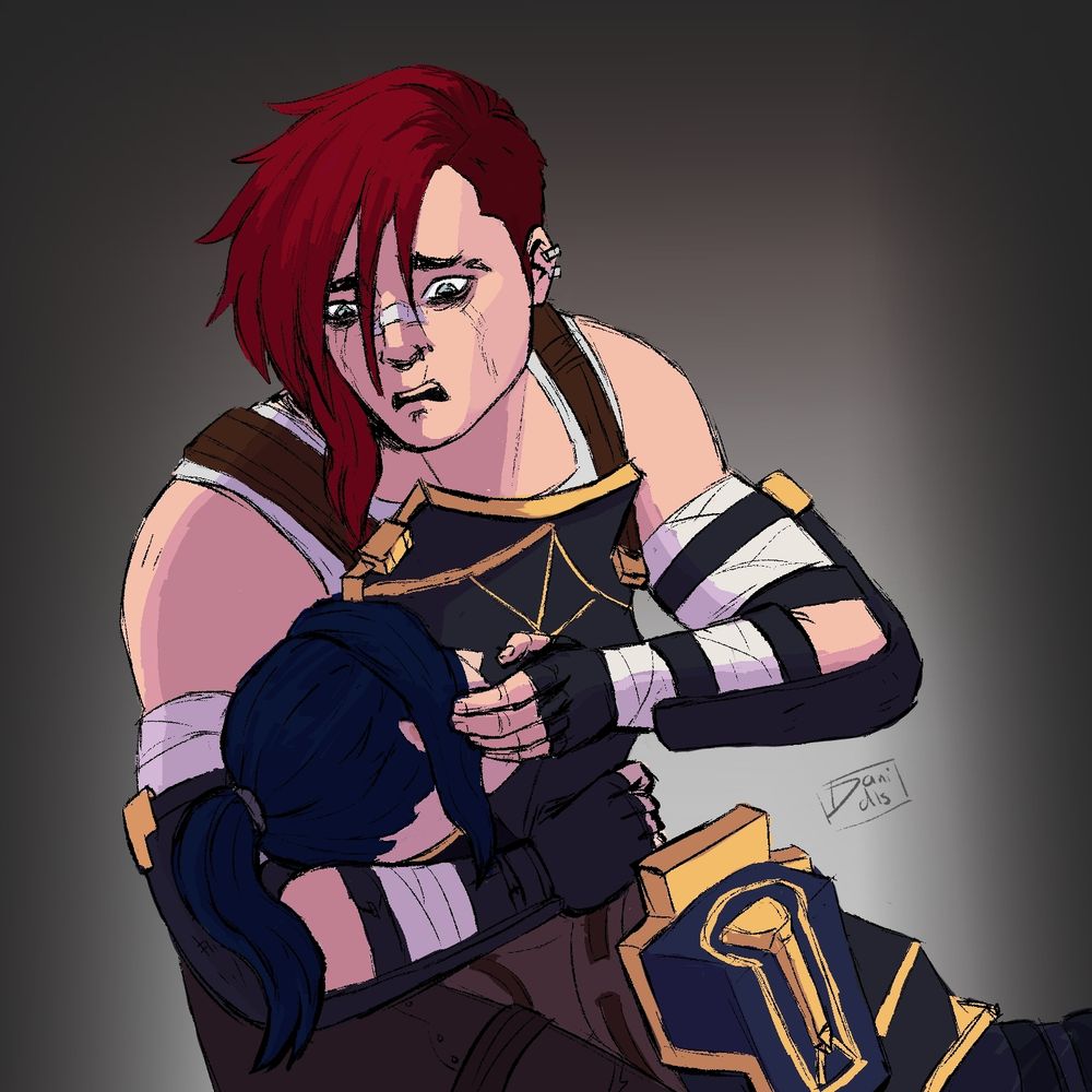 Vi holding Caitlyn after her fight with Ambessa. AKA the scene we needed to see in the finale