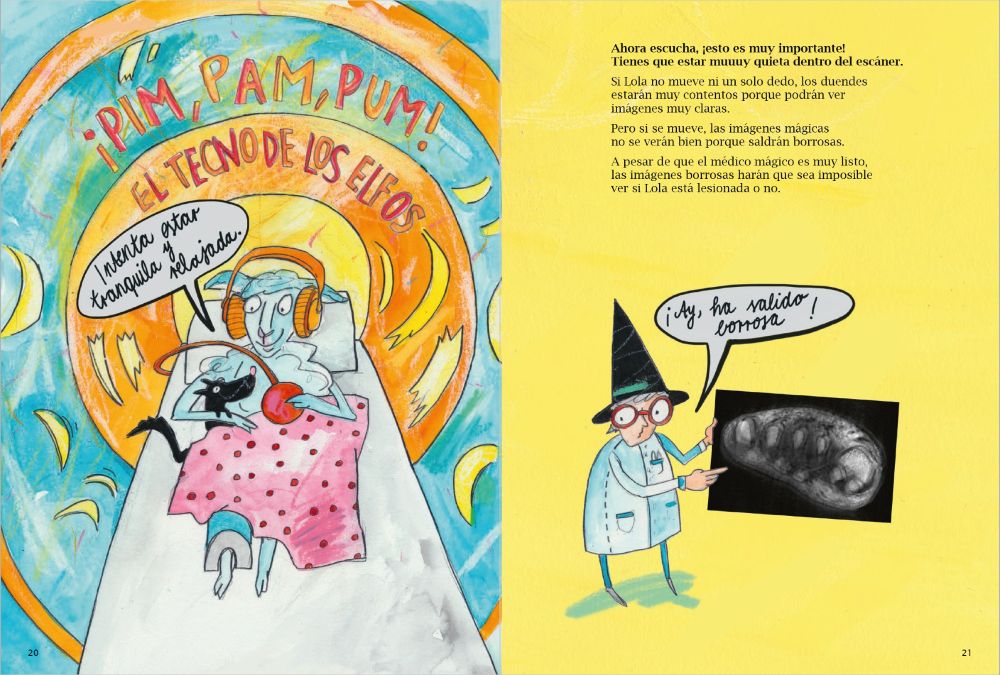 Lottie is an adventurous little lamb that loves to skateboard. But poor Lottie had an accident and may have broken her ankle. Now instead of leaping, she can only limp. Lottie is off to the hospital for an MRI scan.
 
This engaging story by Professor Rolf Vosshenrich and Sylvia Graupner explains to children what it’s like to have an MRI scan in a way they can understand. 

