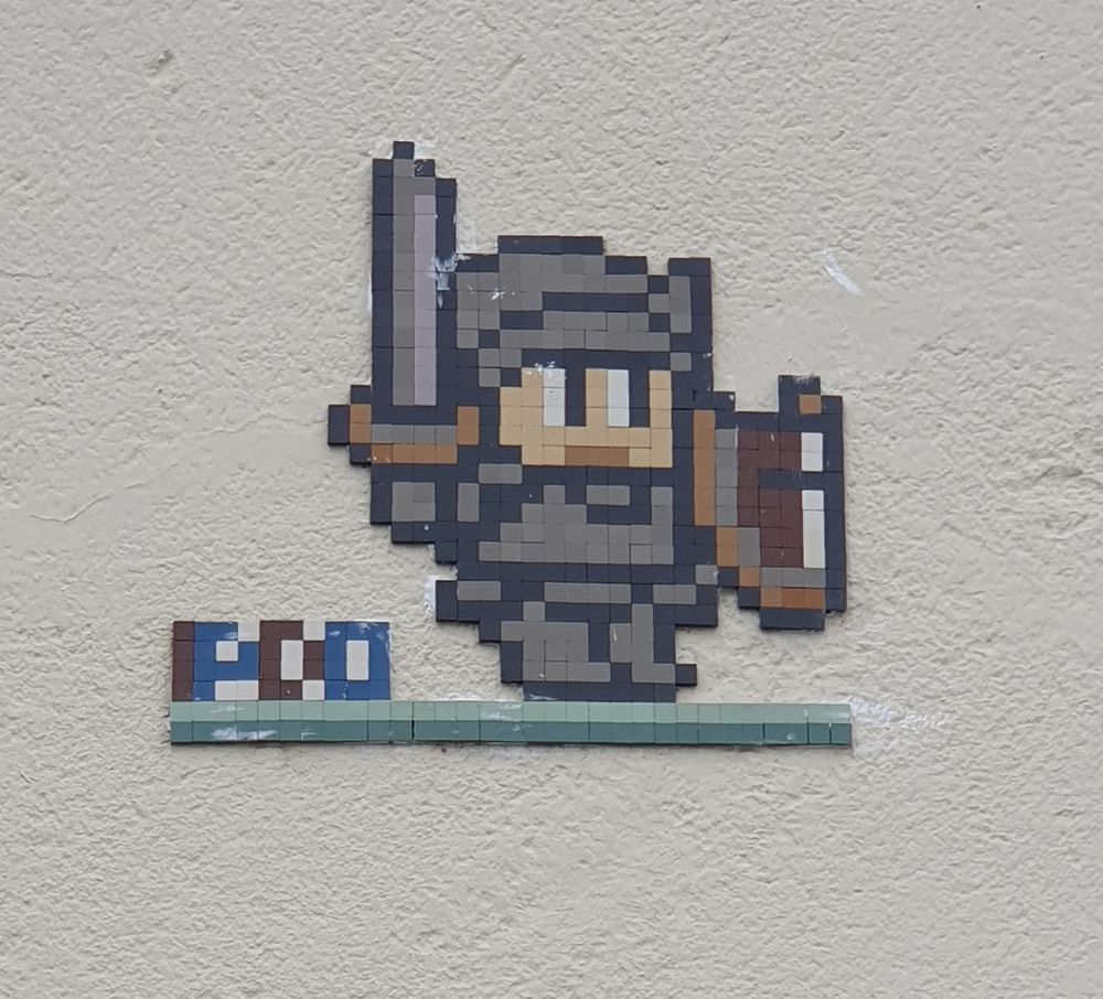 Une pièce de streetart RetroGaming par PDO visible à Angers