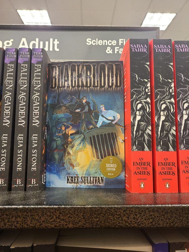 BLACKBLOOD on the shelf at Barnes & Noble