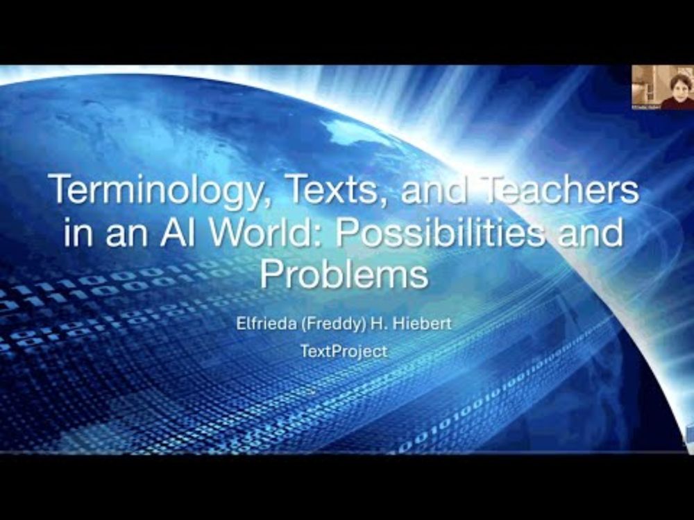 Terminology, Texts and Teachers in an AI World