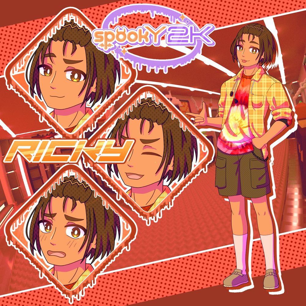 SpookY2K character preview: Ricky! Literally just a regular dude who's chill as hell
