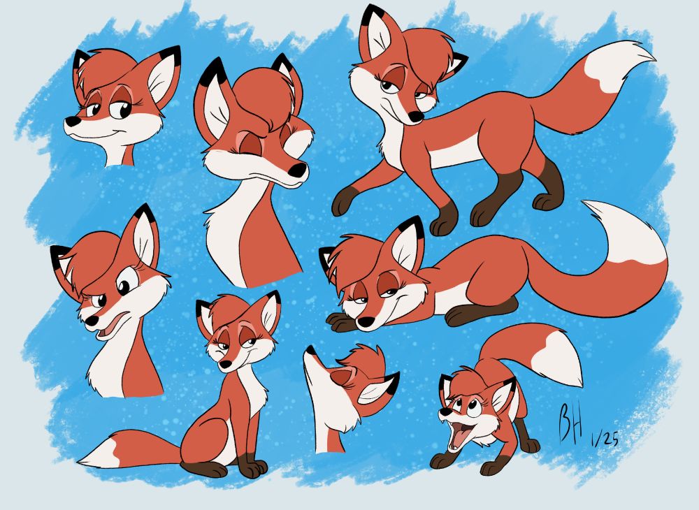 A female red fox