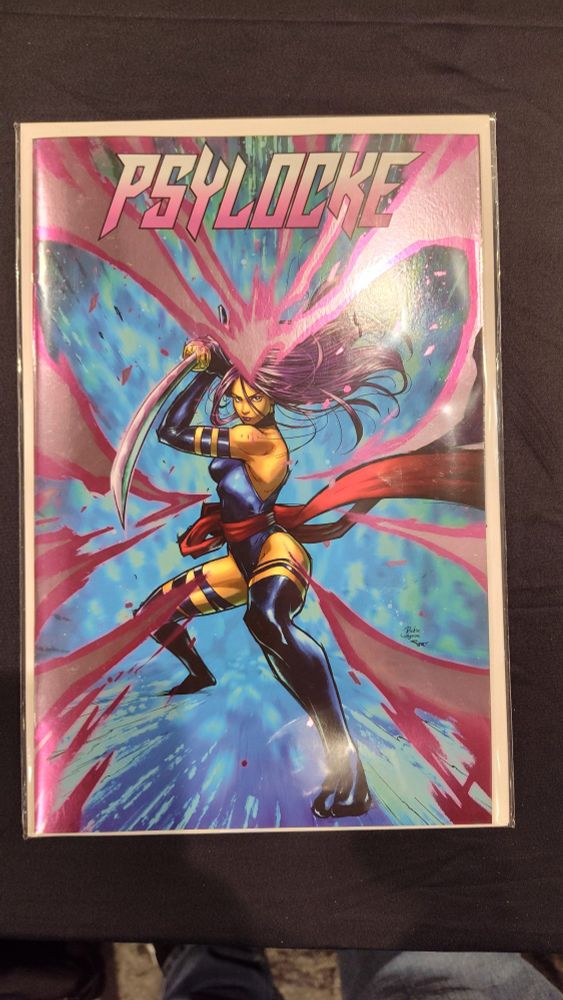 Psylocke issue 1 variant cover by Rickie Yagawa.