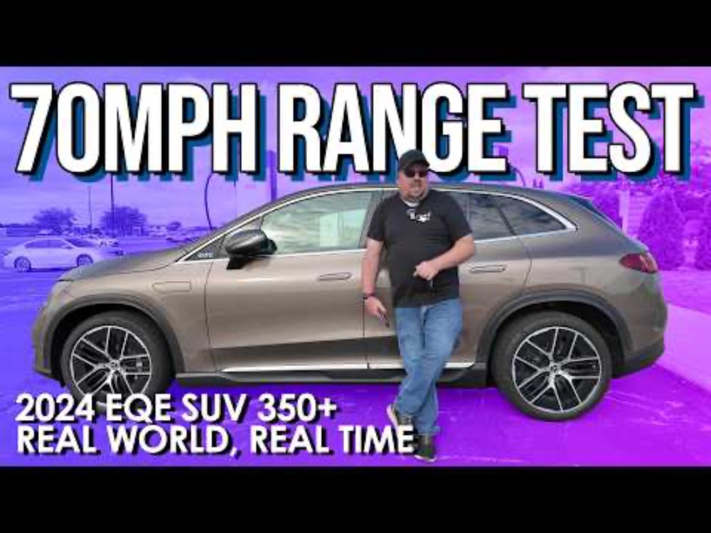 2024 Mercedes EQE SUV 350+ 70 MPH Highway Range Test