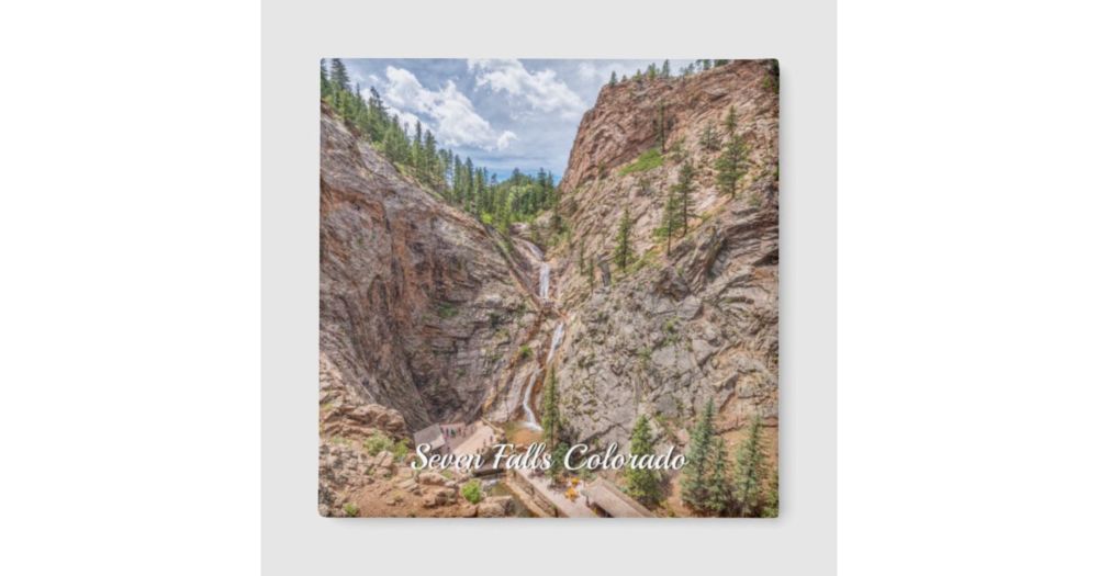 Seven Falls Colorado Square Magnet | Zazzle