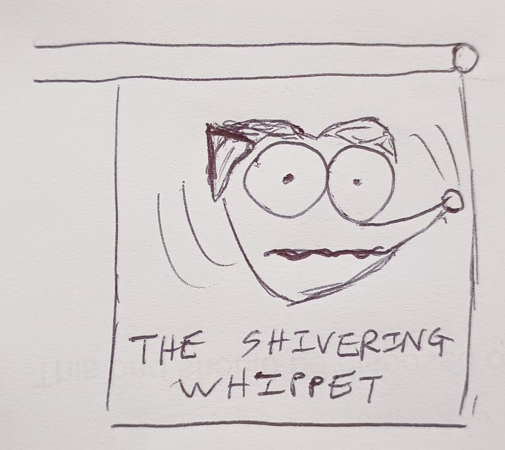 A pub sign, The Shivering Whippet 