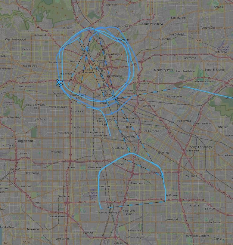 Screenshot of ADS-B Exchange.