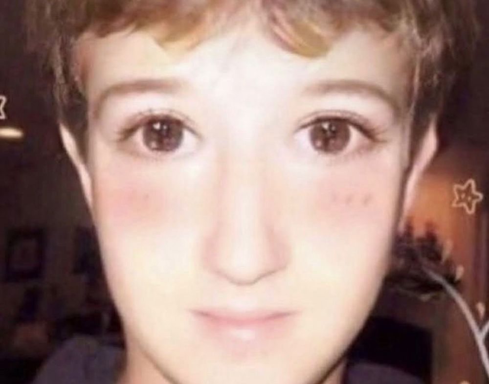 Mark Zuckerberg woobified with anime girl features looking directly at the viewer