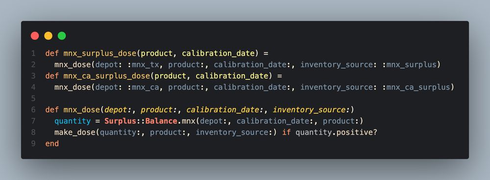 Endless method definition example in Ruby