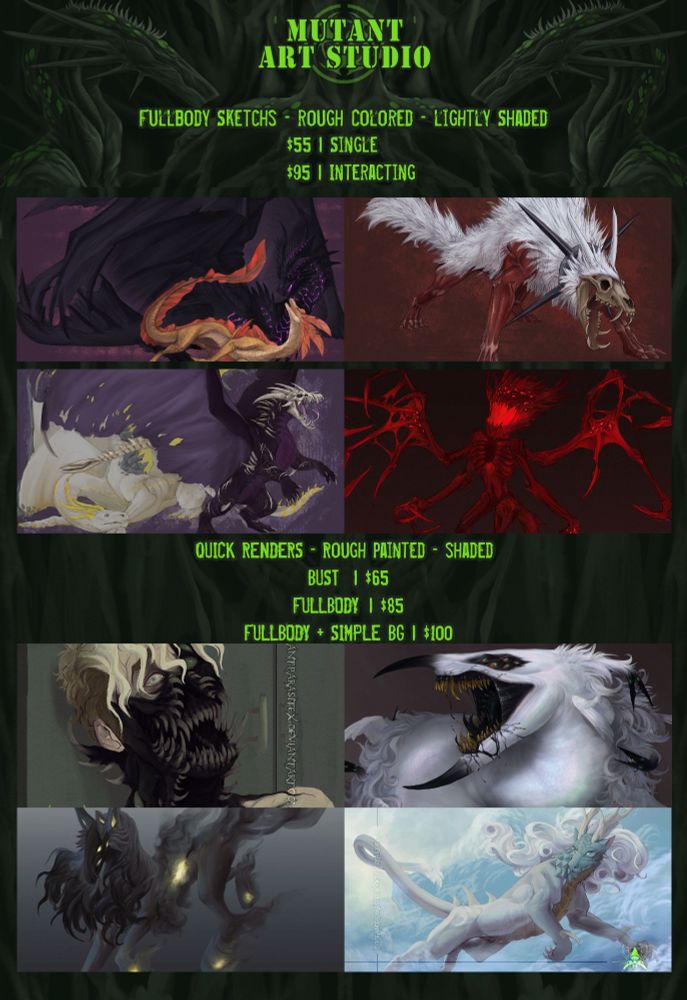 I'm in a very hard situation still and the help is greatly  appreciated.
Slots are limited and there will be a wait time for completion.

More info and examples: https://mutantcommission.carrd.co/ 