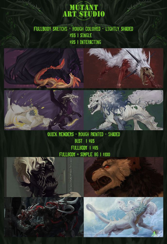 I'm in the process of losing my home, these are emergency comms to help me with costs of gas and everyday life. I'm willing to work with you for any comm type!

My website with examples and prices:

mutantcommission.carrd.co

Original post: 

https://www.deviantart.com/mutantparasitex/art/Financial-Struggle-Emergency-Commissions-OPEN-1080186414

Thank you! 

#commissions