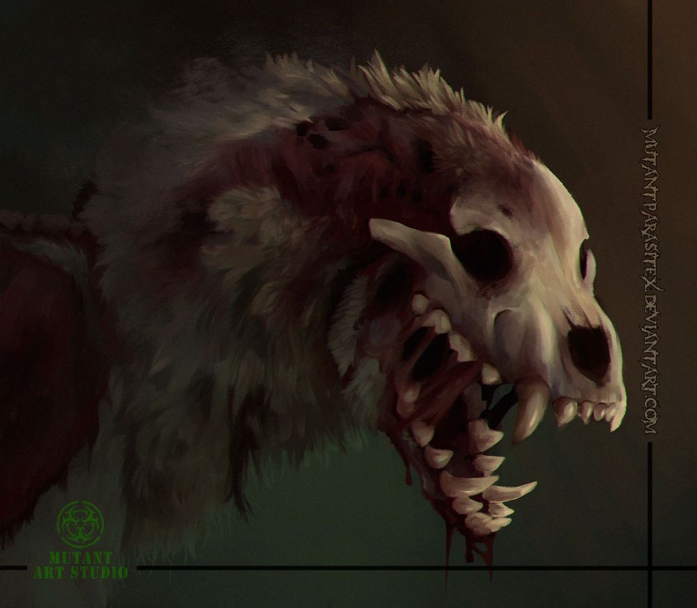 Goretober 1 Rotting

Not a lot of time for art.

Not for free use, do not use my art.

#mutant #mutantartstudio #mutantparasitex #skull #gore #macabre #wolf #blood #digitalart #digital #teeth #creature #monster #goretober #goretoberrotting