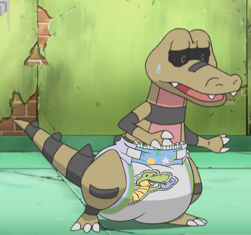 Screenshot of edit of a Krokorok in a alphagatorz diaper
