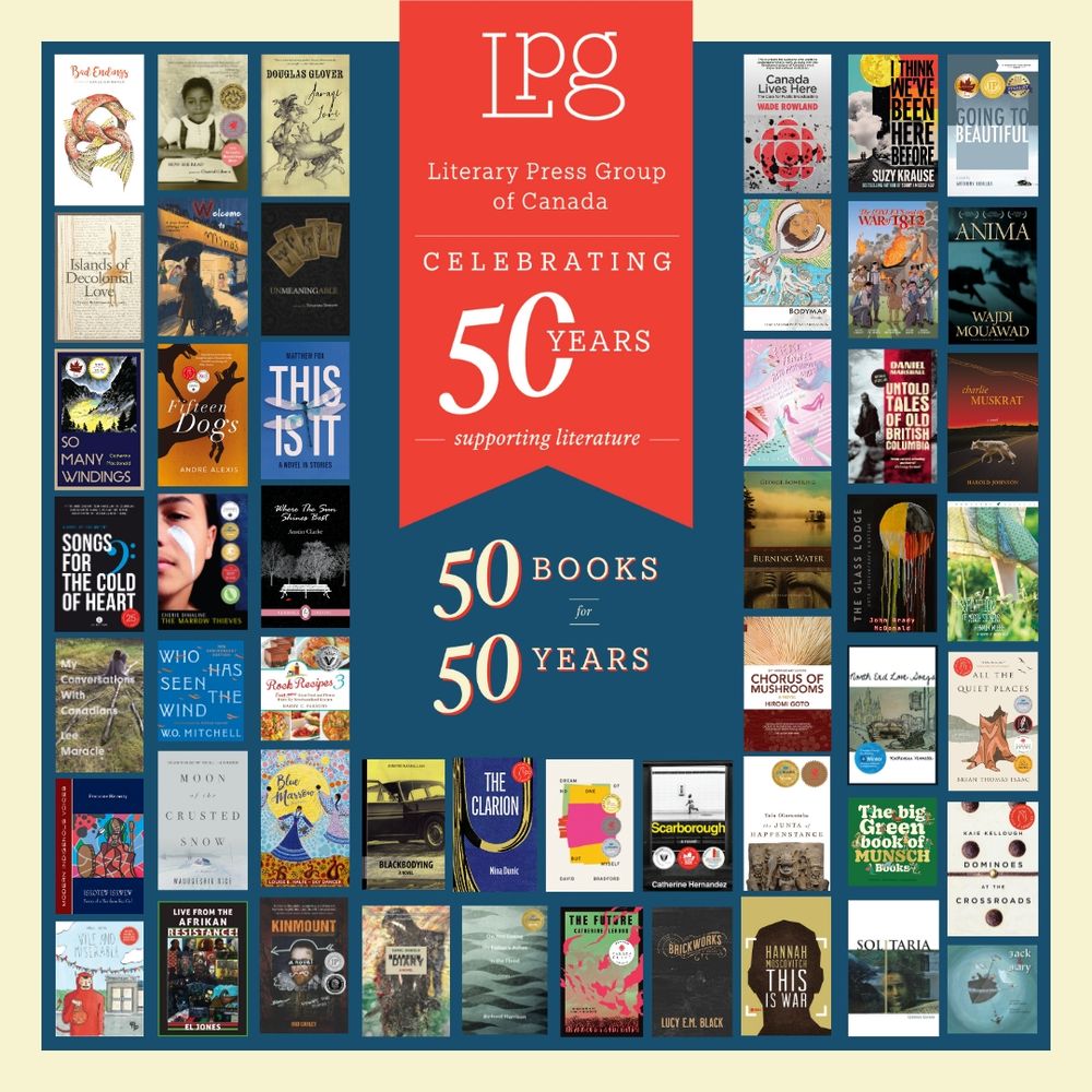 A 50 Books for 50 Years graphic featuring all 50 featured books as tiny thumbnails.