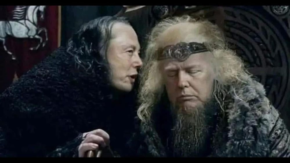 A depiction of Mu*k and T*ump in their natural habitat