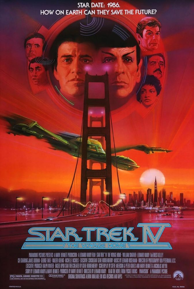The theatrical poster for Star Trek IV: The Voyage Home. 

You may also know this one by its memetic name, "The One With the Whales."