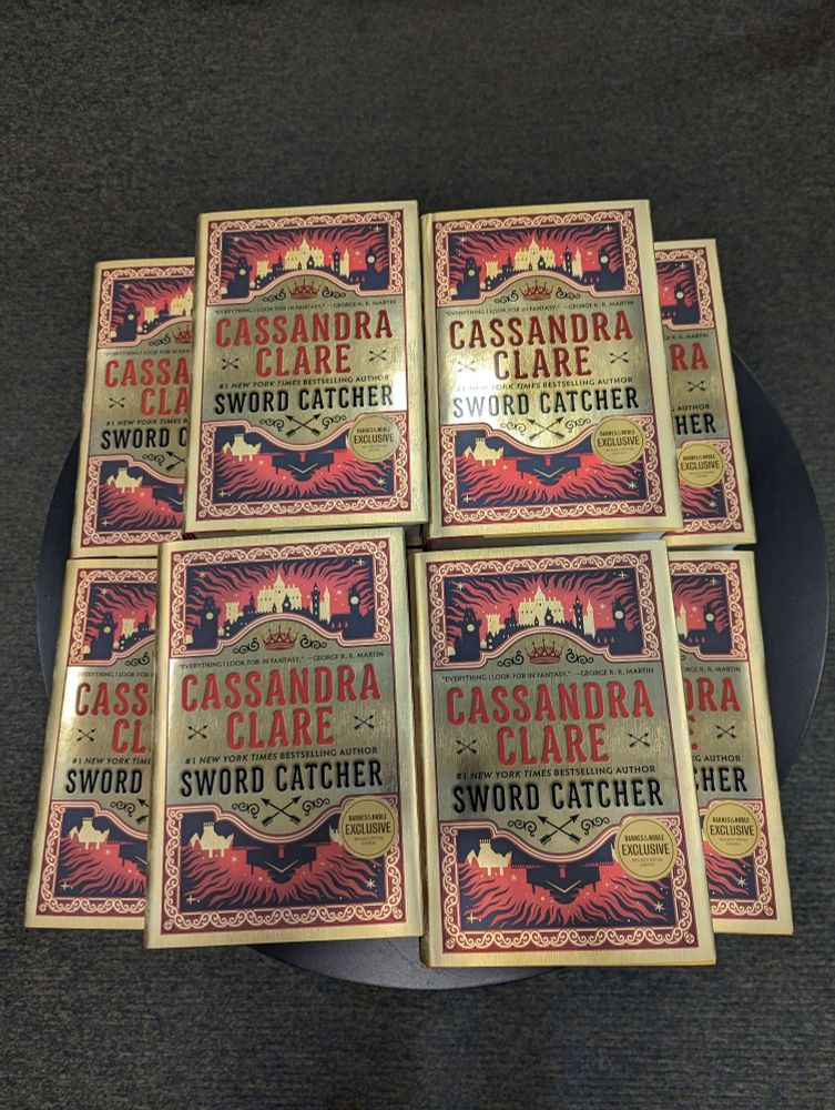 The Gold Barnes and Noble edition of Sword Catcher by Cassandra Clare. So pretty.