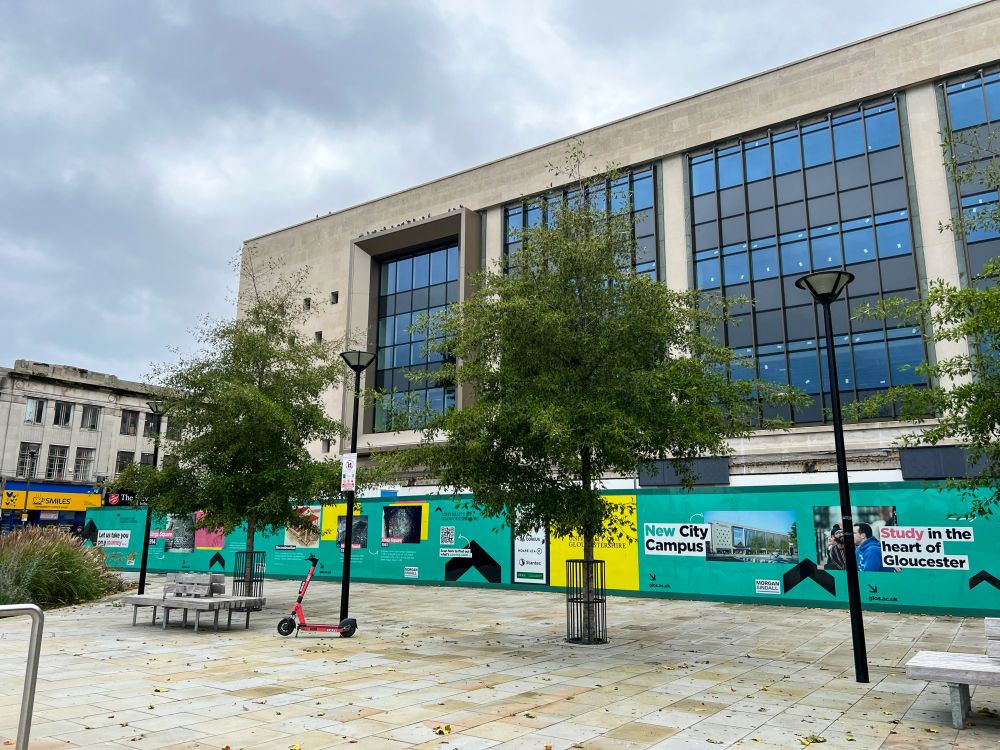 An outdoor wide shot of our new City Campus