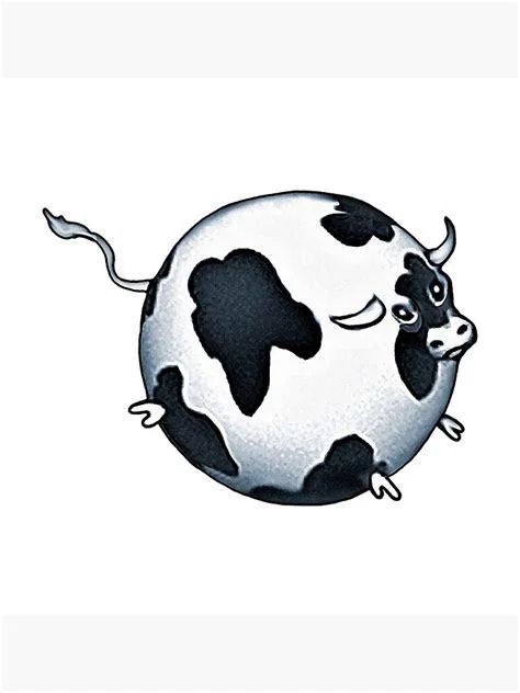 A spherical cow (drawing)