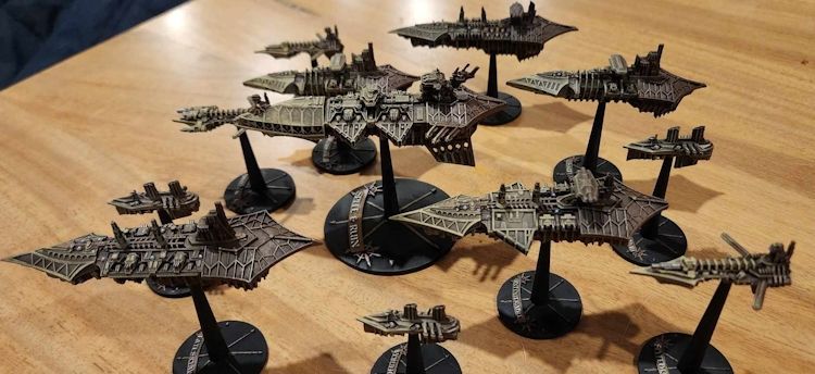 Some painted chaos BFG ships