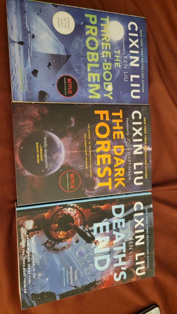 The "Three Body Problem" trilogy.