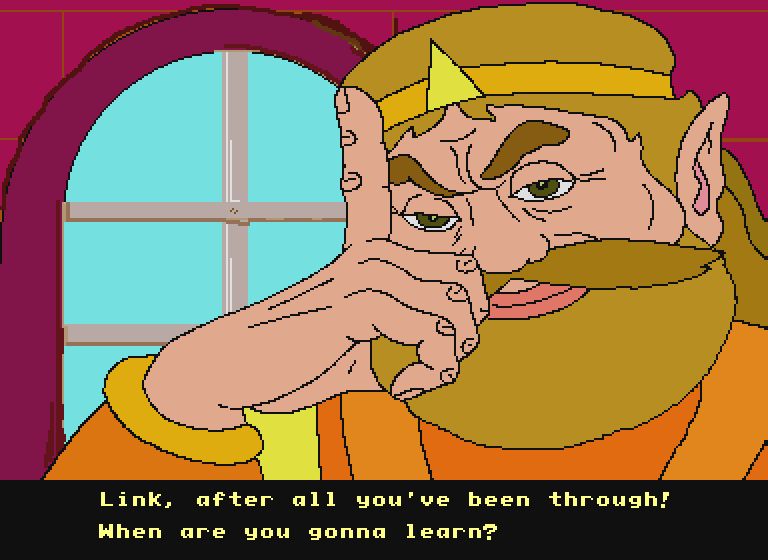 KING HARKINIAN: Link, after all you've been through! When are you gonna learn?

Foxy Brown (1974), Link: The Faces Of Evil (1993)