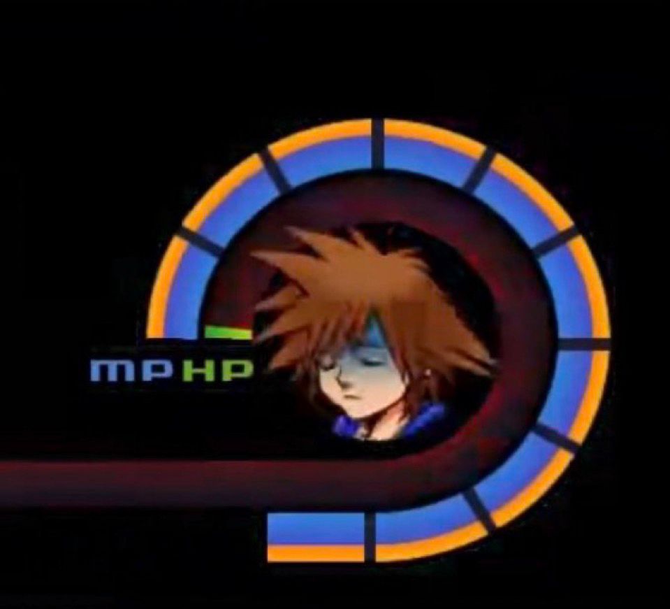 Sora from Kingdom Hearts 1 on critical health.