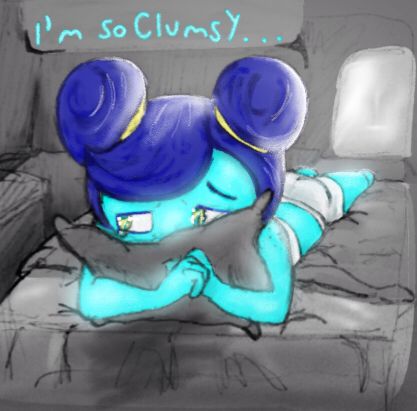 She gets very bummed about the situations she gets in…