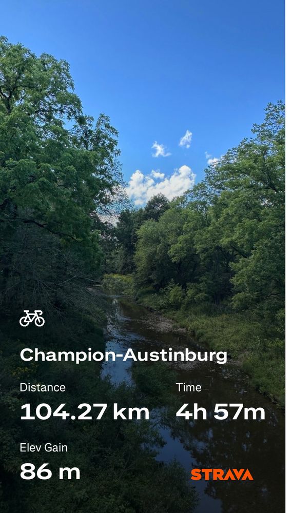 104.27 km (65 miles) of Greenway Rail-to-trail