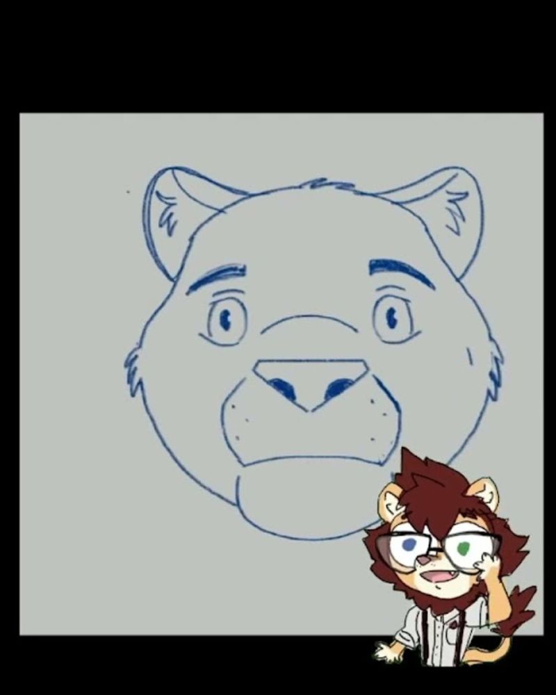 Nerdy Lion Attempting to learn Art