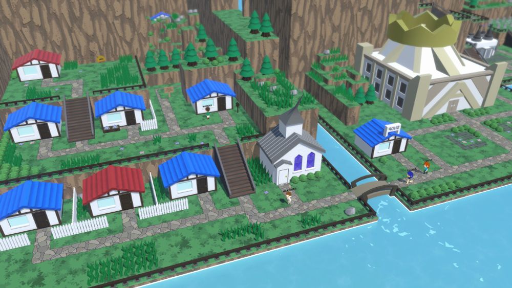This is Fontia Town, the starting area for the upcoming game, South Words Hero. It looks mostly the same as previous screenshots I've posted, but there *are* slight improvements
