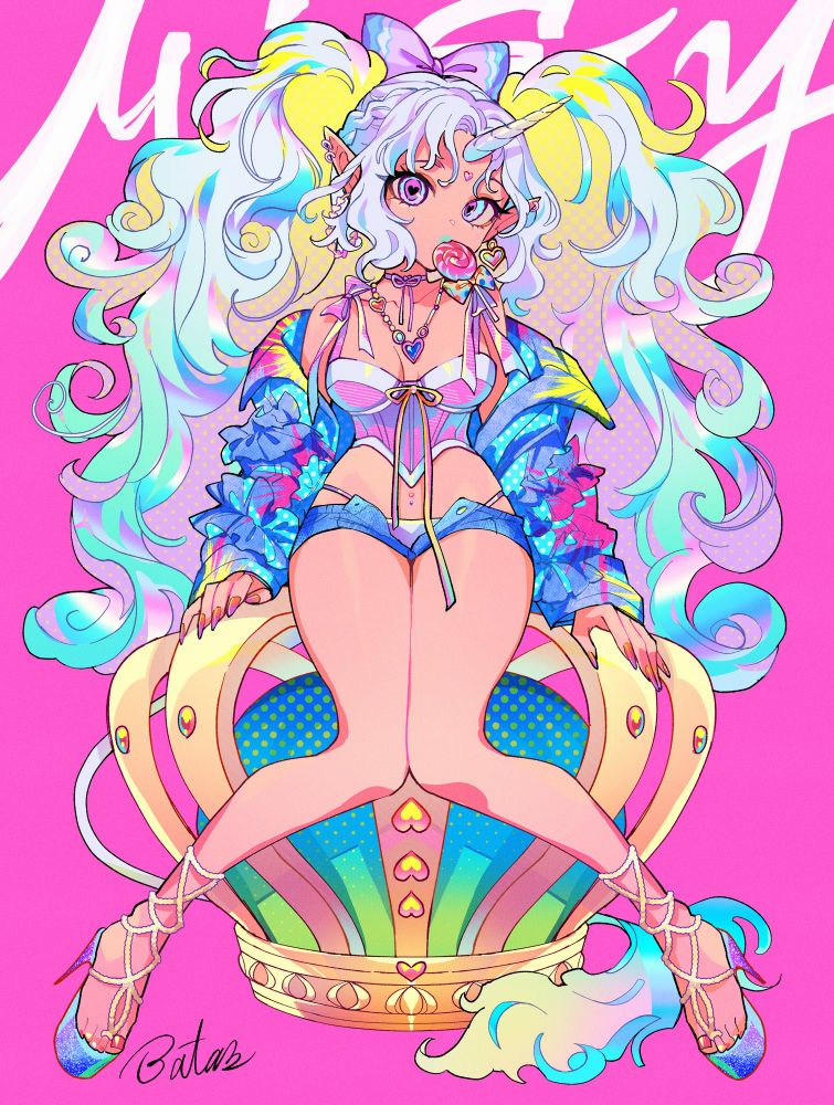 Unicorn vtuber colorful