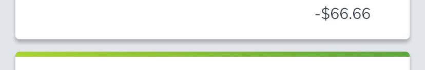 Wilts bank account showing -66.66