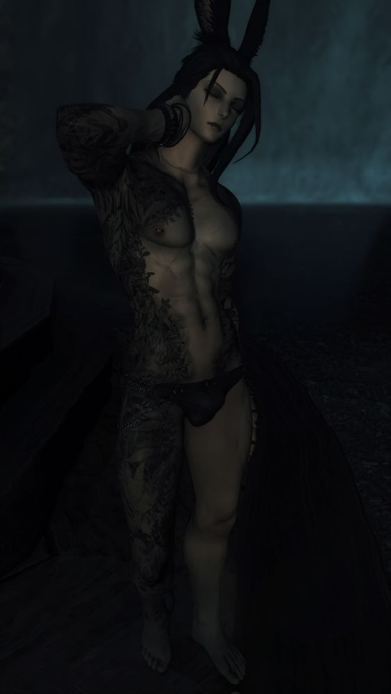 Just a Viera in swim briefs. 