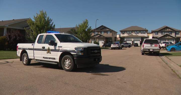 A girl playing on a skateboard rolled off a driveway and was struck by a Dodge Ram pickup on a cul-de-sac in Spruce Grove on Tuesday morning.