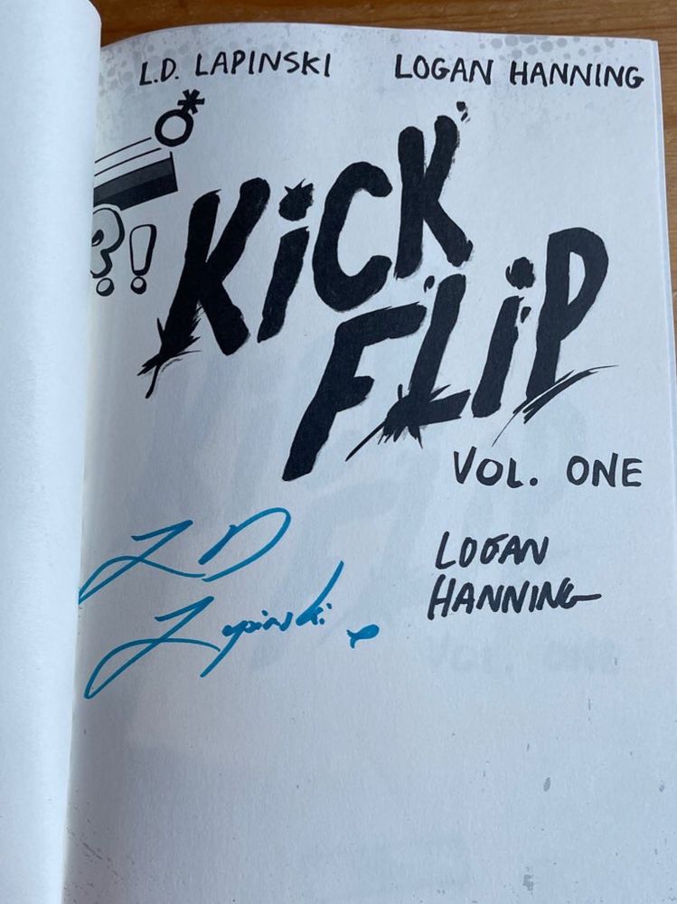 The author and illustrator’s signatures on the title page.